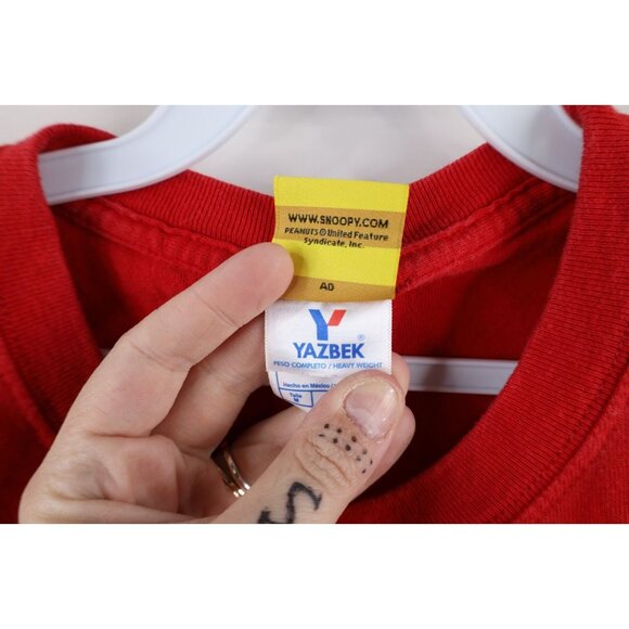 Vintage Snoopy Peanuts Mens Medium Faded Woodstock Snoopy Fourth of July T-Shirt - Picture 7 of 11